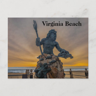 Carte postale King Neptune à Virginia Beach