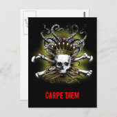 Carte postale King Squid Skull Carpe Diem (Devant / Derrière)