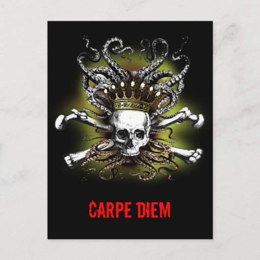 Carte postale King Squid Skull Carpe Diem (Devant)