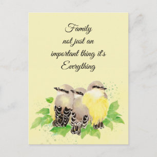 Carte Postale Kingbird Bird Inspiration Famille Citation Art