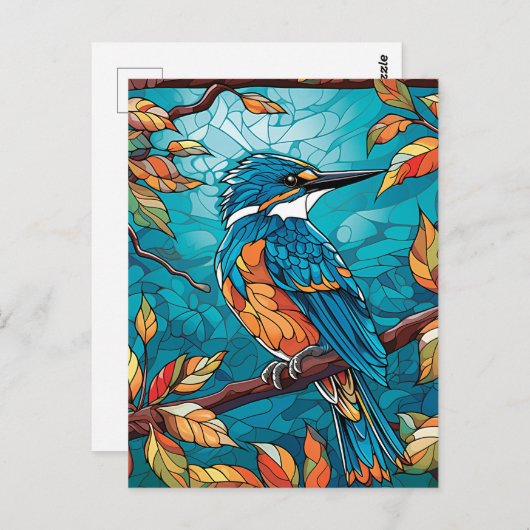 Carte postale Kingfisher d'automne (Devant / Derrière)