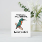 Carte Postale Kingfisher Pratiquant La Sticité Comme Kingfisher (Debout devant)