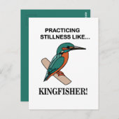 Carte Postale Kingfisher Pratiquant La Sticité Comme Kingfisher (Devant / Derrière)