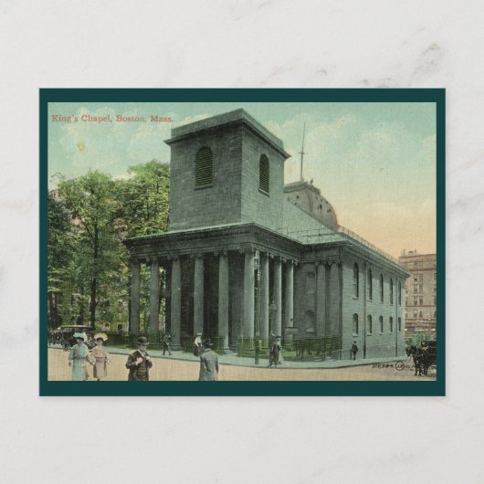 Carte Postale King's Chapel, Boston Vintage (Devant)