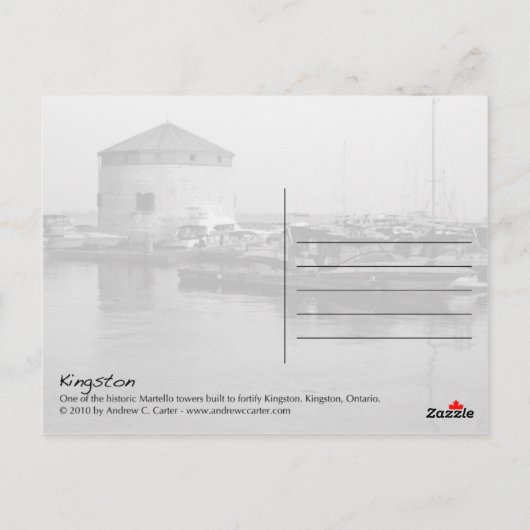 Carte Postale Kingston (Dos)