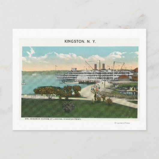 Carte Postale Kingston Point Vue de Hendrick Hudson Steamer (Devant)