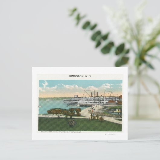 Carte Postale Kingston Point Vue de Hendrick Hudson Steamer (Debout devant)