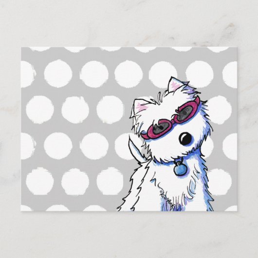 Carte postale KiniArt Westie Sun Doggles (Devant)