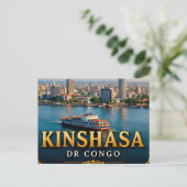 Carte Postale Kinshasa Congo Fleuve et Skyline Dynamique (Debout devant)