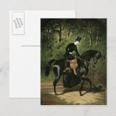 Carte Postale Kipler du cavalier sur son Black Mare (Devant / Derrière)