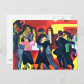 Carte Postale Kirchner - Thé de tango; peinture d'Ernst Kirchner (Devant / Derrière)