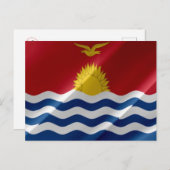 Carte Postale Kiribati - Drapeau d'agitation - (Devant / Derrière)