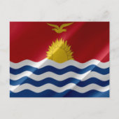 Carte Postale Kiribati - Drapeau d'agitation - (Devant)