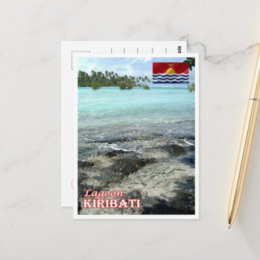 Carte Postale Kiribati - Lagune - Panorama - (Devant/Arrière en situation)