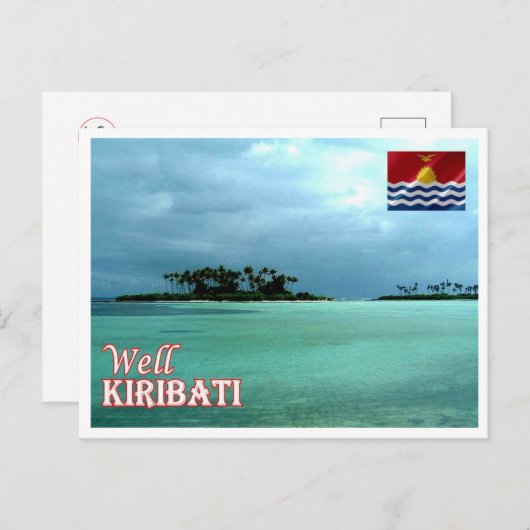 Carte Postale Kiribati - puits - Vue mer - (Devant / Derrière)