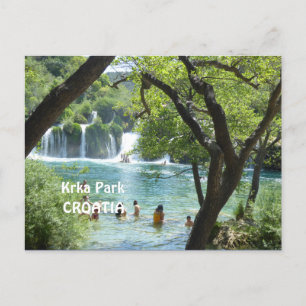 Carte Postale Kirka Cascades Croatie Voyage Pittoresque