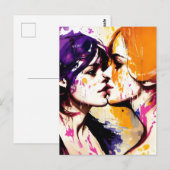 Carte postale Kiss colorée (Devant / Derrière)