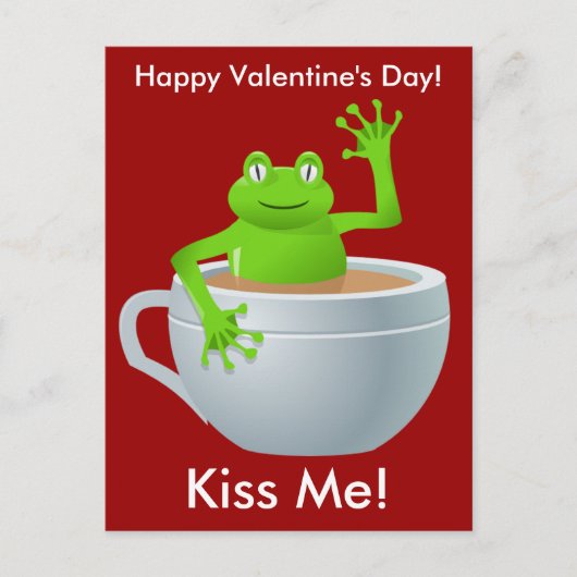 Carte postale Kiss Me Frog Valentines (Devant)