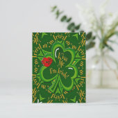 Carte Postale Kiss Me Je suis Irlandais St Patrick's Day (Debout devant)