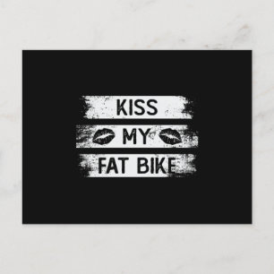 Carte Postale Kiss My Fat Bike Vélo Vélo Vélo VTT VTT Fatbike