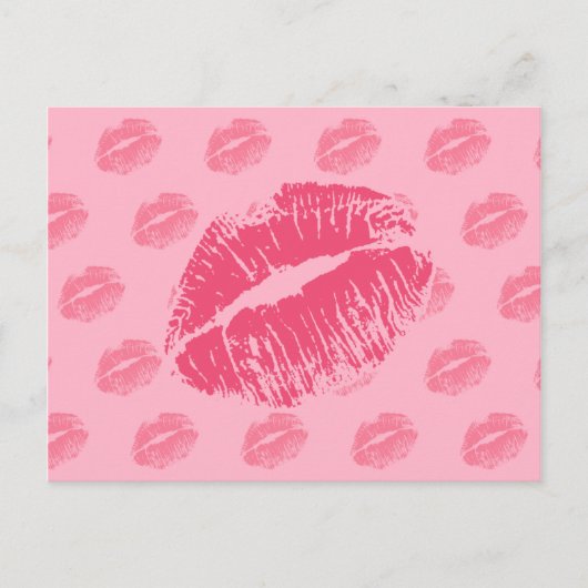 Carte Postale Kiss rose (Devant)