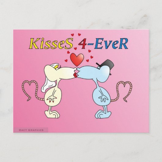 Carte postale "KisseS 4-Ever rats" (Devant)