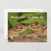 Carte postale Kissing Baby Chipmunks (Devant / Derrière)