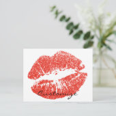 Carte Postale Kissing Red lips (Debout devant)
