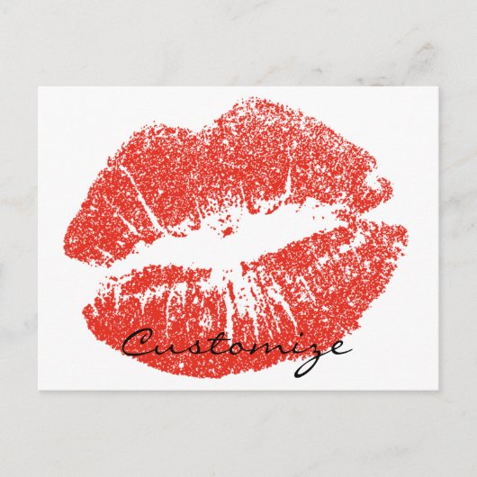Carte Postale Kissing Red lips (Devant)