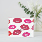 Carte Postale Kissing Red lips (Debout devant)