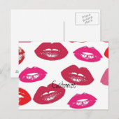 Carte Postale Kissing Red lips (Devant / Derrière)