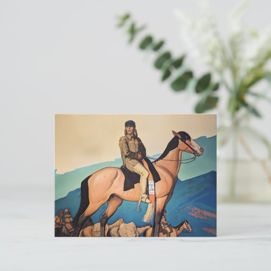 Carte Postale Kit Carson with Mountain Men par Maynard Dixon (Debout devant)