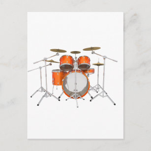 Carte Postale Kit de tambour orange :
