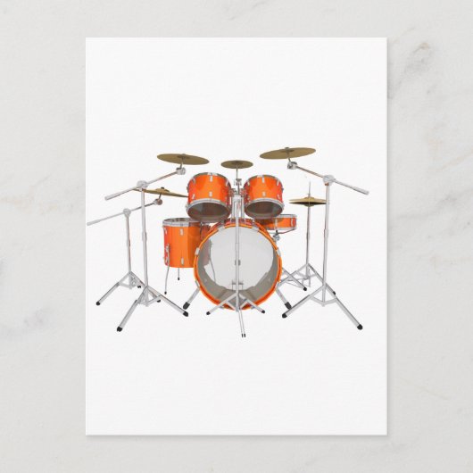 Carte Postale Kit de tambour orange : (Devant)