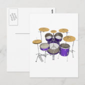 Carte Postale Kit de tambour pourpre : (Devant / Derrière)