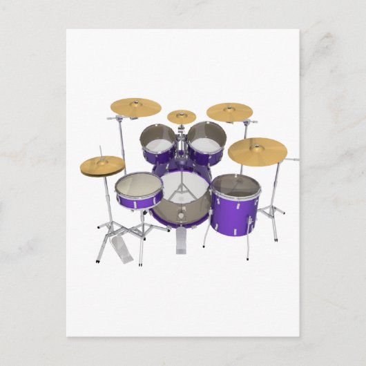 Carte Postale Kit de tambour pourpre : (Devant)