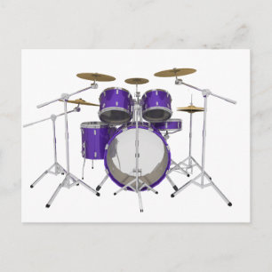 Carte Postale Kit de tambour pourpre :