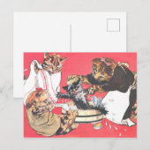 Carte Postale Kitazawa Rakuten nekono gyouzui 1914 (Devant / Derrière)