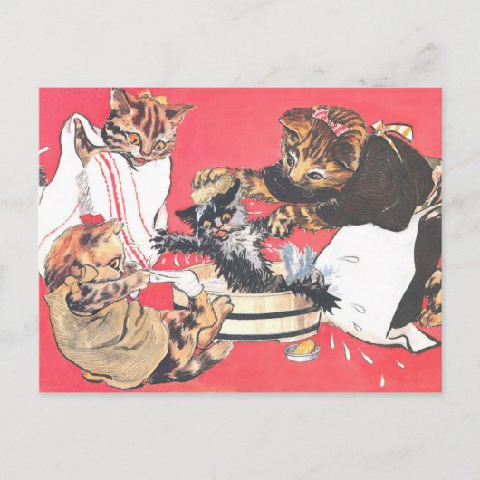 Carte Postale Kitazawa Rakuten nekono gyouzui 1914 (Devant)