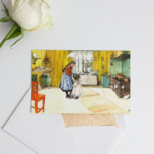 Carte Postale Kitchen Carl Larsson Vintage Swedish Fine Art