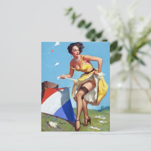 Carte Postale Kite Pin Up (Debout devant)