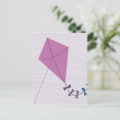 Carte Postale Kite rose (Debout devant)