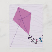 Carte Postale Kite rose (Devant)