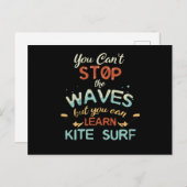 Carte Postale Kite Surf Kitesurf Stop Waves Surf Windsurf (Devant / Derrière)
