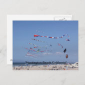Carte Postale Kite volant sur la plage (Devant / Derrière)