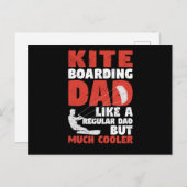 Carte Postale Kiteboard Papa Funny Surf Kite Surfer Père (Devant / Derrière)