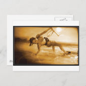 Carte Postale Kiteboarding girl (Devant / Derrière)