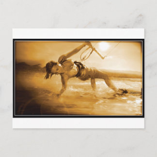 Carte Postale Kiteboarding girl