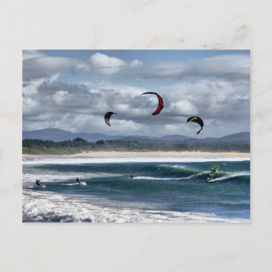 Carte Postale Kitesurf sur la plage (Devant)
