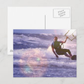 Carte postale Kitesurfer (Devant / Derrière)